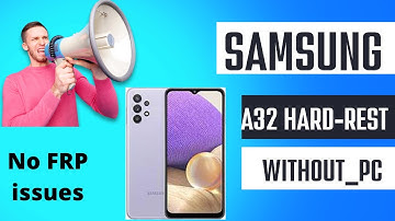 Samsung Galaxy A32 How Hard Reset Removing PIN, Password, Fingerprint pattern No PC ll No FRP Issus
