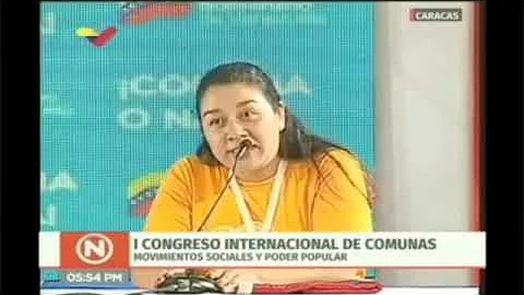 Doris Gonzlez Ukamau, en Congreso de Comunas Venez...