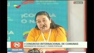 Doris González Ukamau, En Congreso De Comunas Venezuela Volvemos A Chile Con El Legado De Chávez