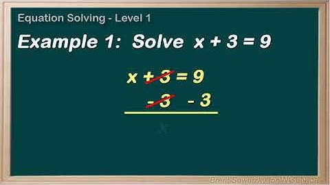 WCLN - 1 Step Equations - Addition and Subtraction
