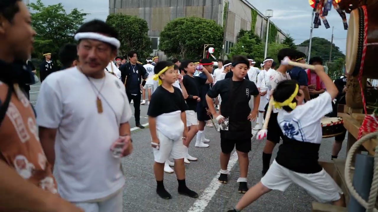 2025年(令和7年)7月12日 鋸南町勝山合同祭礼　鋸南町役場　田町、両向、本郷/宮和、龍島各地区屋台　お囃子競演