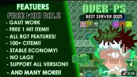 NEW GET ROLE DEV😱 FREE CHEAT MENU😱  [ OVER-PS] || Growtopia Private Server 2025 | GTPS 2025