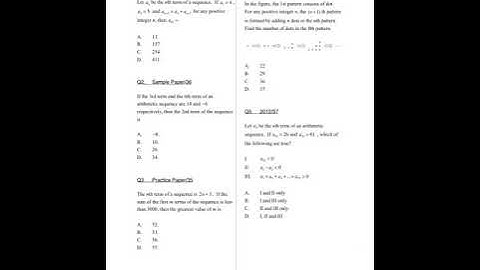 Arithmetic Sequence Geometric Sequence 等差數列 等比數列 DSE Past Paper MC 01