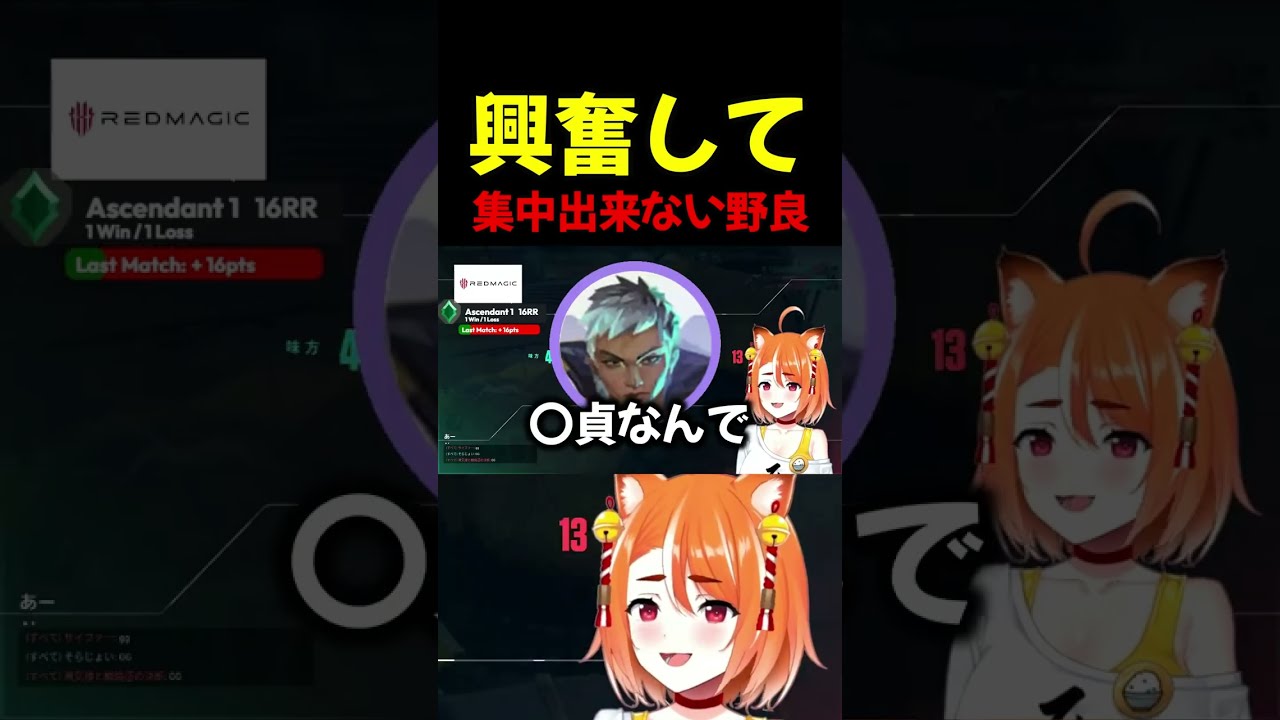 興奮して集中出来ない野良【ひじきのごはん/#vtuber 】 #valorant #shorts #valorantclips