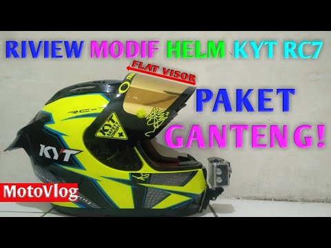 Paket Ganteng!!! Riview Modifikasi Helm KYT RC7 Motif 16 