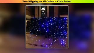 3mx3m LED Stage Drape Star Cloth Curtain Backdrop Background Screen for Bar Wedding Christmas