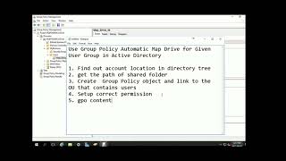 How to Group Policy to map drive for given user group Active Directory