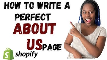 HOW TO CREATE AN ABOUT US PAGE ON SHOPIFY
