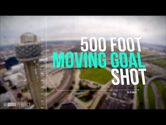500 Foot Moving Goal Shot from Reunion Tower