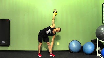 Kettlebell Windmill with Bent Knee - HASfit Kettlebell Exercise Demonstration - Kettlebell Training