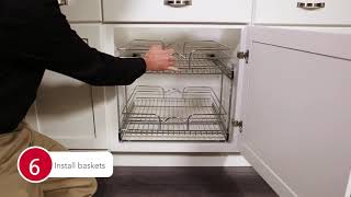 RevAShelf Chrome PullOut Cabinet Organizer Baskets For Kitchen Cabinets | KitchenSource.com