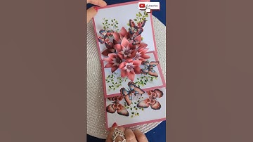 diy POP-UP CARD for birthday 🌺🌿💞🌺🩷💞🌿 TUTORIAL