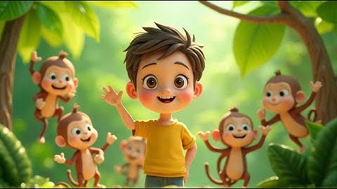 7 Dancing Monkeys on the Tree! | Fun Monkey Counting Song for Kids | Jungle Adventure Rhyme