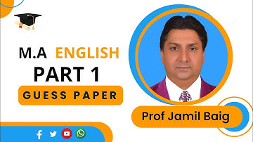Prose paper M.a English 1| Guess paper M.A English Part 1|