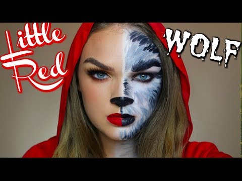 Half Little Red Wolf Makeup