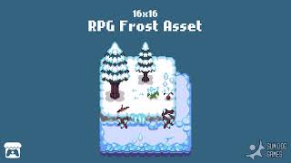 16x16 RPG Frost Tiles Release #gameassets #gamedev #pixelart