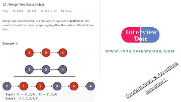 LeetCode 21. Merge two sorted link lists Solved in O(N) Time