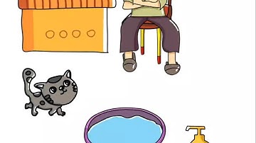 brainout 🧠। level 185। Bath the cat। @Raratewa.