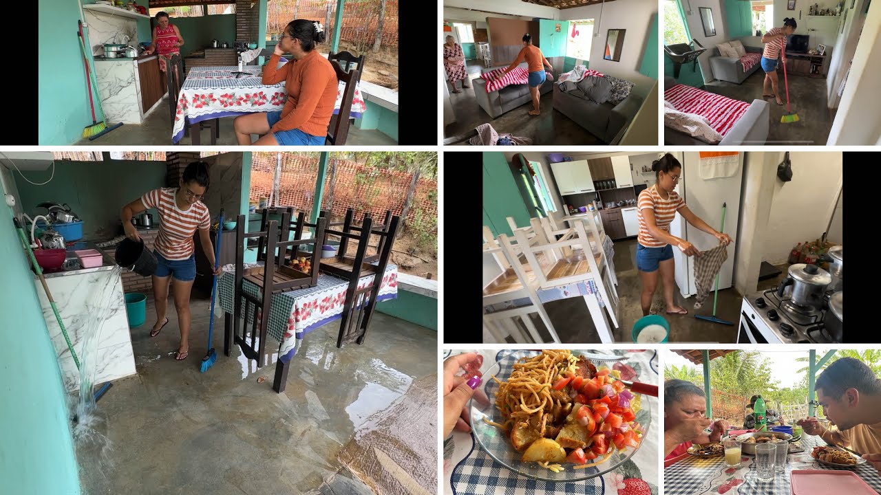 FUI CONTRATADA PARA FAZER UMA FAXINA NA CASA DE DONA MARIA HOJE💕ESTAVAM ME PEDINDO SOCORRO🤣ALMOÇO😋