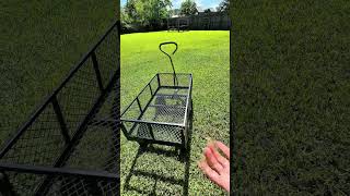Gorilla Cart 800 Pound Capacity Heavy Duty Steel Mesh Utility Wagon Cart, Black