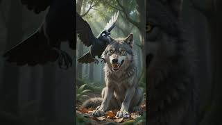 Rabbit and Crow friendship🐰🐦‍⬛ #childrenstory  #short#explore #trending # wait for end😱