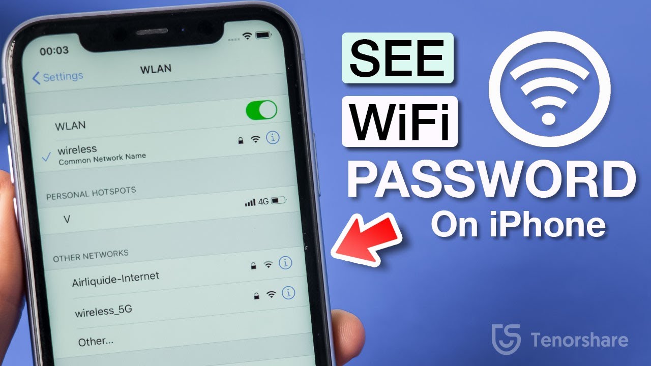 how to get a wifi password from a iphone