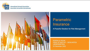 Parametric Insurance - A Powerful Solution for Risk Management held on 3 December 2025