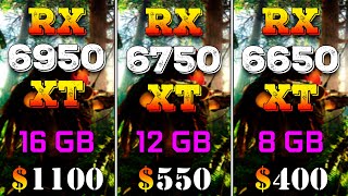 RX 6950 XT 16GB vs RX 6750 XT 12GB vs RX 6650 XT 8GB | PC Gameplay Tested