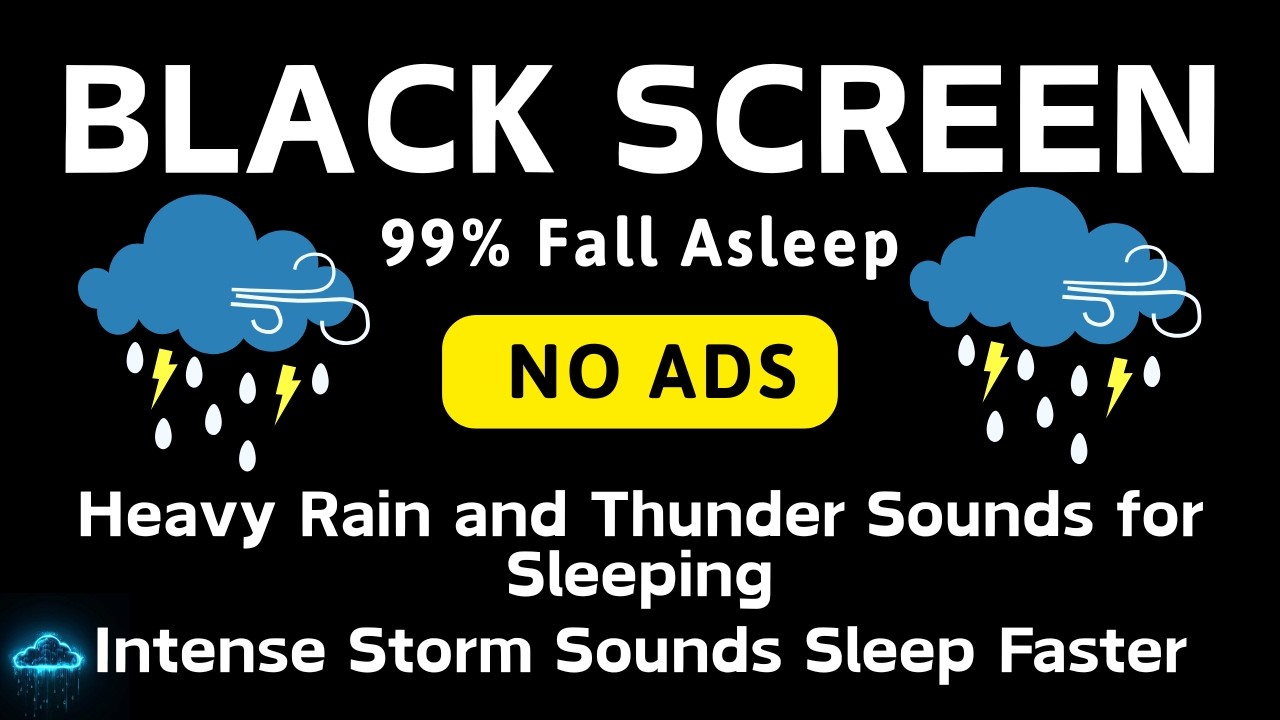 🔴 Звуки сильного дождя и грома для сна | Интенсивные звуки грозы помогают быстрее заснуть