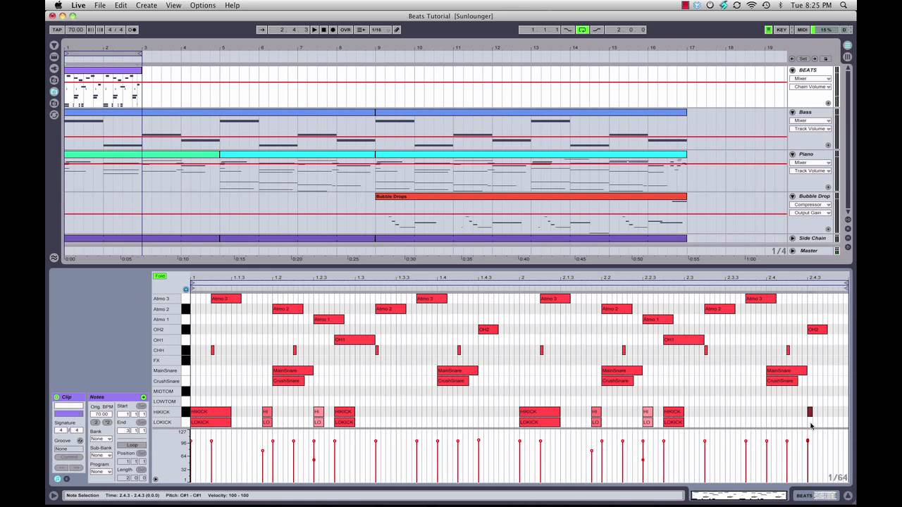 Drum Machine Pattern Chart