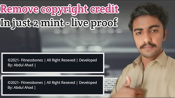 How to Remove footer Credit link from blogger Template Free || Remove Copyright Credit From Blogger