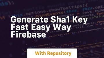 Generate sha1 key fast easy way firebase