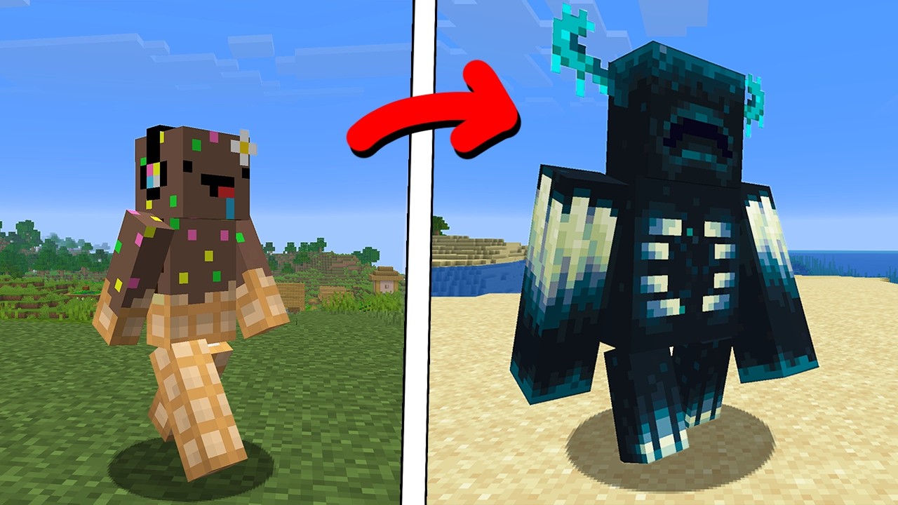 Finir Minecraft mais on devient des MOBS de façon ALÉATOIRE..