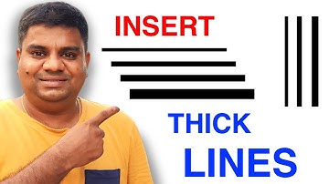 How To Insert Thick Line In Word (MS WORD)