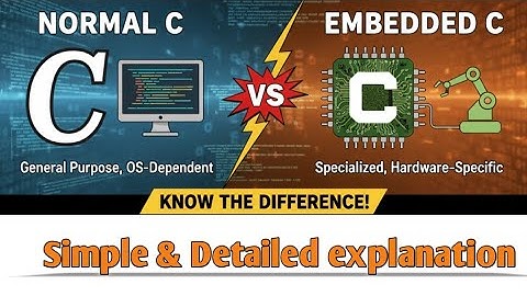 Normal C vs Embedded C || Difference between Normal C and Embedded C #embeddedc 