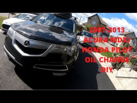acura mdx oil change 2007-2013 - YouTube