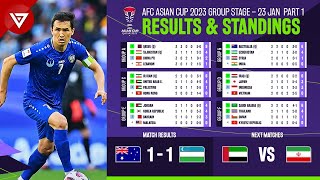 🔴 Australia vs Uzbekistan - AFC Asian Cup 2023 Results \& Standings Today as of January 23 part 1