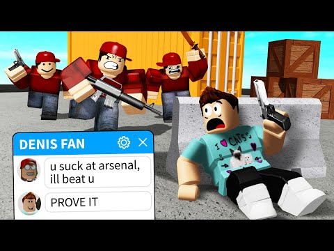 My Fans Challenged Me To Arsenal Roblox Youtube - if youre a fan of denis it minecraft and roblox
