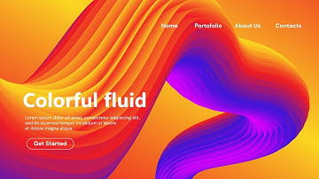How to Make 3D Colorful Fluid Landing Page Design - Adobe Illustrator Tutorial
