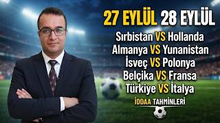 Uluslar Li̇gi̇ 27-28 Eylül İddaa Tahminleri