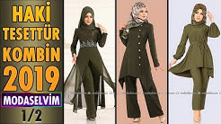 Haki #Tesettür Kombinleri 2019 - 1/2 (#Modaselvim) | #Hijab #Clothing | #Kombin #Fashion #Combine