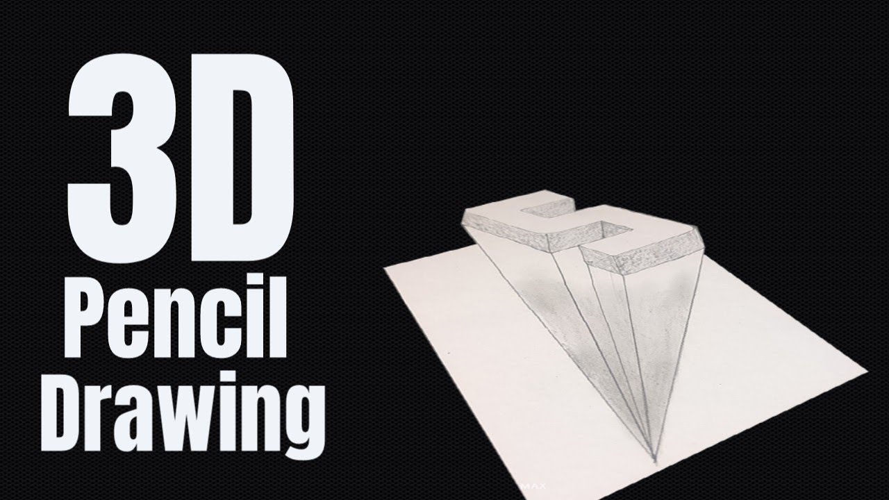 How to Draw 3D letters Pencil Drawing 3D Drawing 3D S Easy