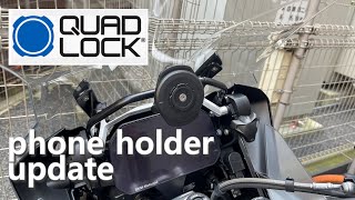 BMW R 1250 GS Adventure QUAD LOCK phone holder update 