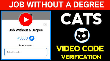 Job Without A Degree | Job Without A Degree Cats Code | Cats Video Code