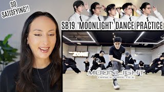 SB19 'MOONLIGHT' Dance Practice REACTION