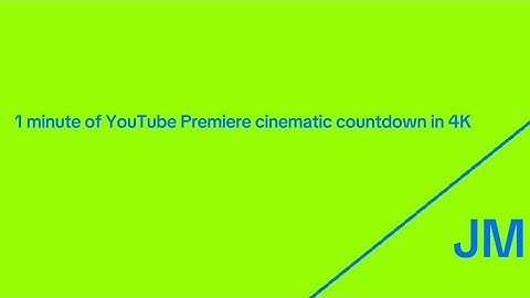 1 minutes of YouTube premiere cinematic countdown in 4K ￼