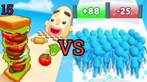 Sandwich 🥪 runner VS count Master max level challenge video//count Master vs sandwich runner//15