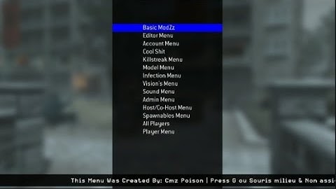 Call Of Duty 4 : Mod Menu - Poison V1