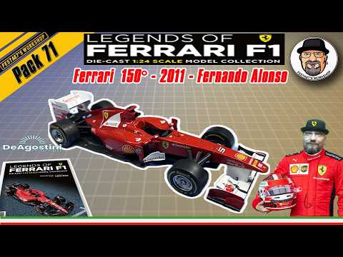 Video Legends Of Ferrari F1 - DeAgostini - Pack 71 - Ferrari 150° - 2011 - Fernando Alonso.