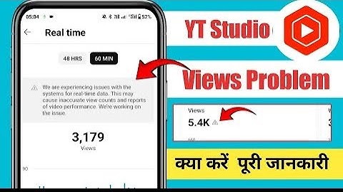 we are experiencing issues with the systems for realtime data yt studio ll real time data problem